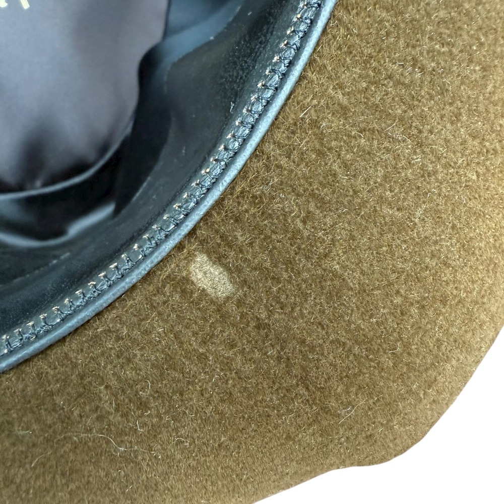 Churchill Ltd Brown Fedora Hat with Rope Band &‎ Feather Accent Size 7 3/8 - Picture 6 of 10